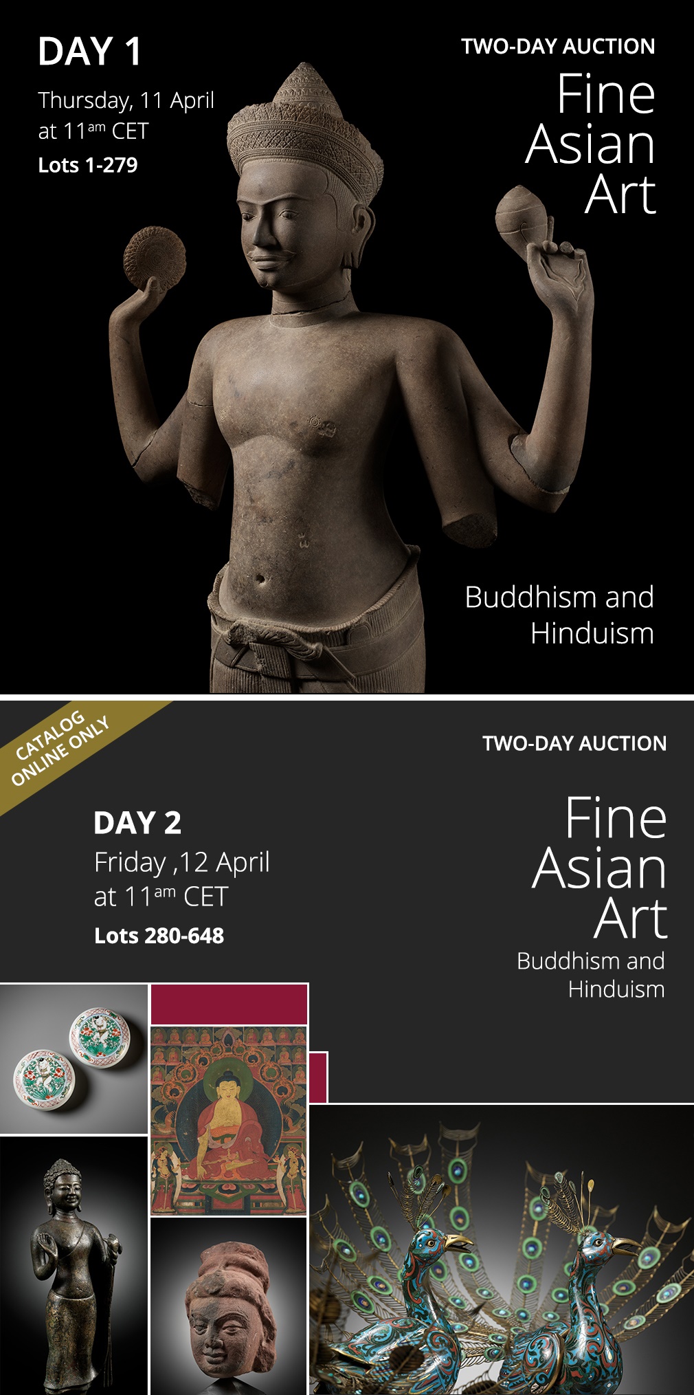  TWO-DAY AUCTION: Fine Asian Art, Buddhism and Hinduism 